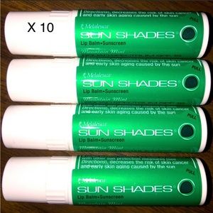 10 x Mountain Mint Melaleuca Lip Balm SPF 15 Sun Shades